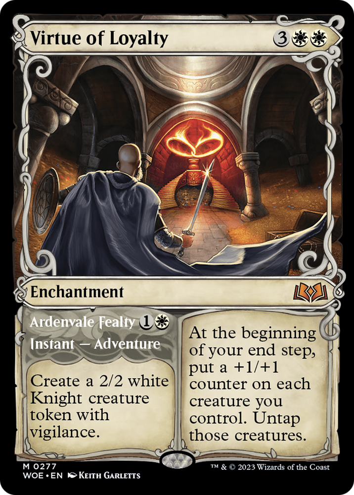 Virtue of Loyalty // Ardvenvale Fealty (Showcase) [Wilds of Eldraine] Magic: The Gathering