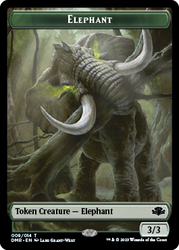 Elephant // Construct Double-Sided Token [Dominaria Remastered Tokens] Magic: The Gathering