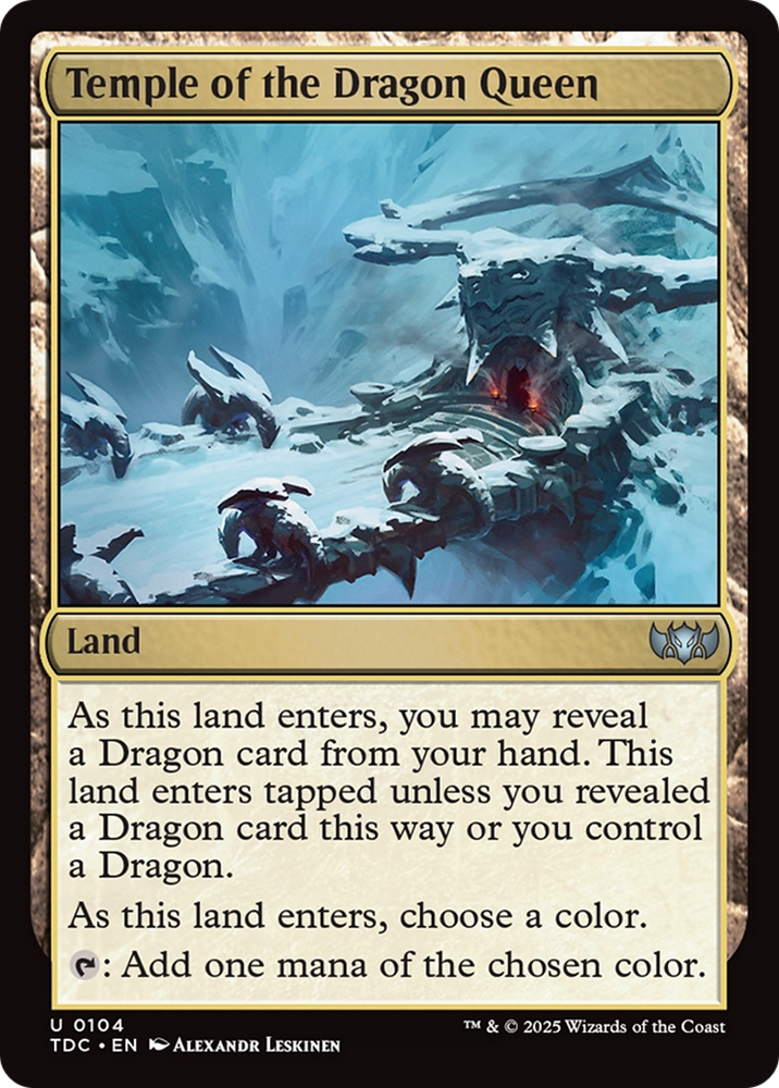 Temple of the Dragon Queen [Tarkir: Dragonstorm Commander] Magic: The Gathering