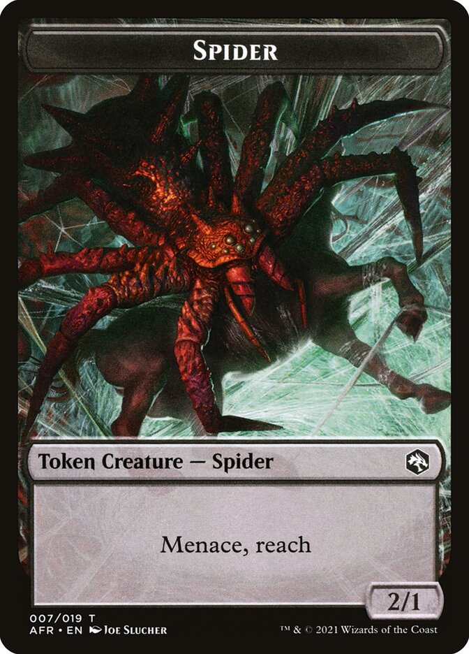 Spider // Ellywick Tumblestrum Emblem Double-Sided Token [Dungeons & Dragons: Adventures in the Forgotten Realms Tokens] Magic: The Gathering