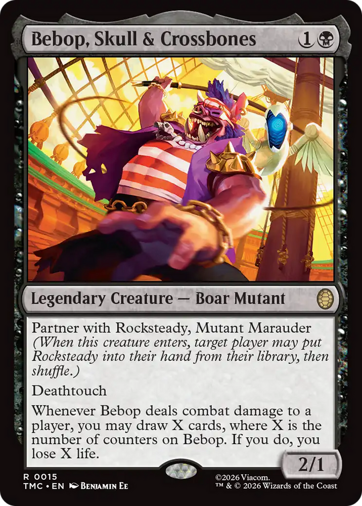Bebop, Skull & Crossbones [Teenage Mutant Ninja Turtles Commander] Magic: The Gathering