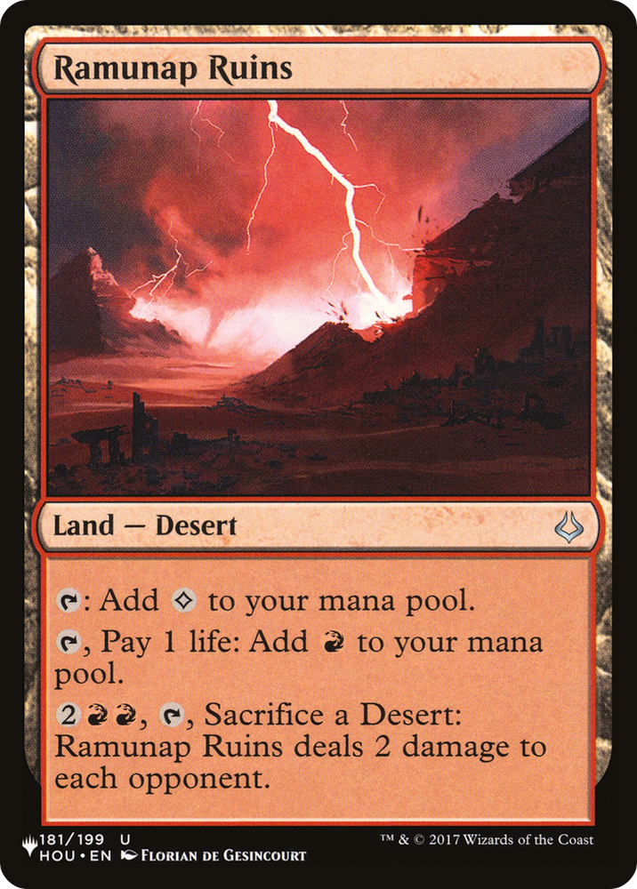 Ramunap Ruins [The List] Magic: The Gathering