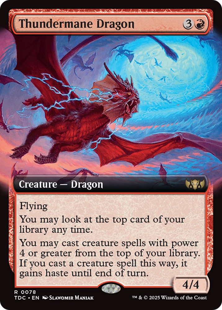 Thundermane Dragon (Extended Art) [Tarkir: Dragonstorm Commander] Magic: The Gathering