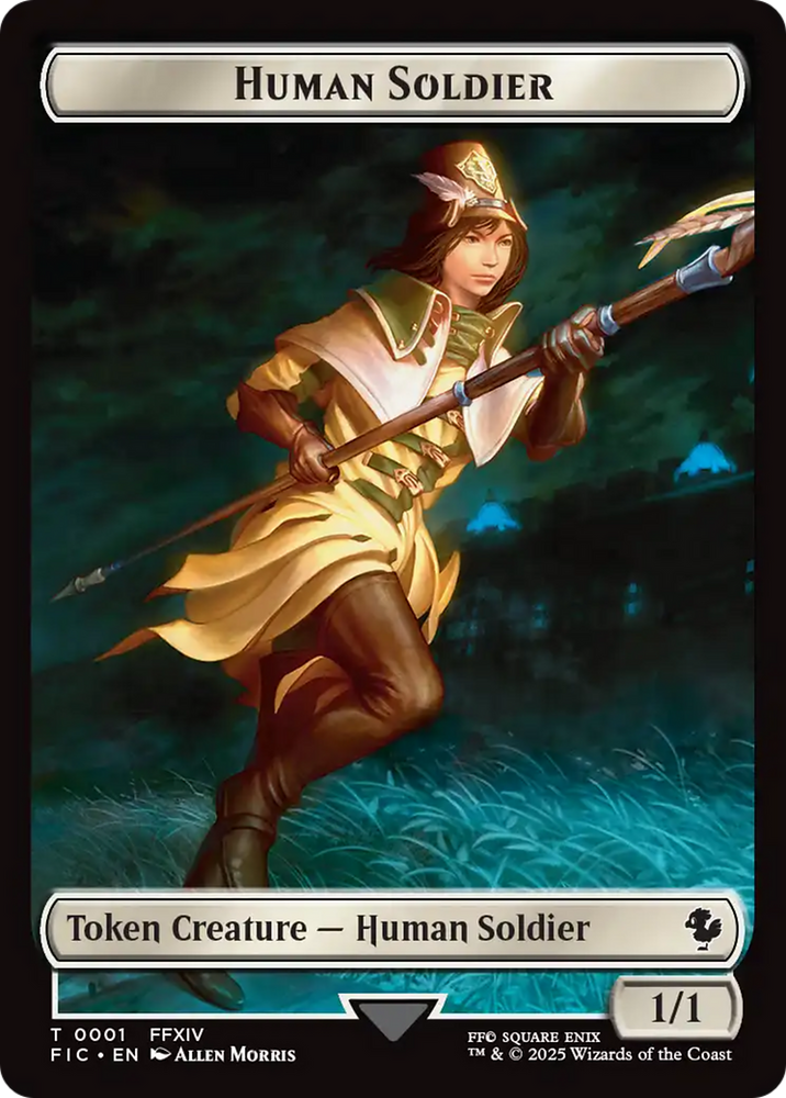 Human Soldier // Hero (0009) Double-Sided Token [FINAL FANTASY Commander Tokens] Magic: The Gathering