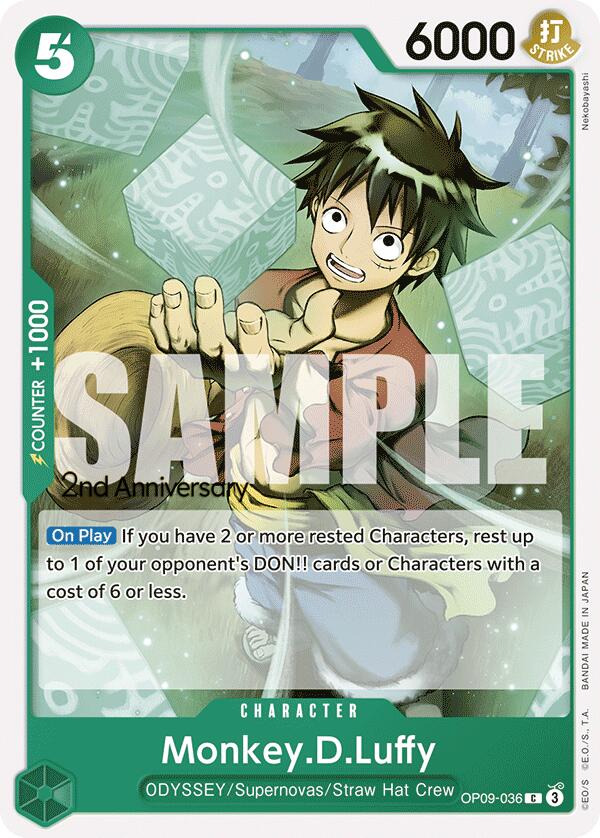 Monkey.D.Luffy [Emperors in the New World: 2nd Anniversary Tournament Cards] Bandai