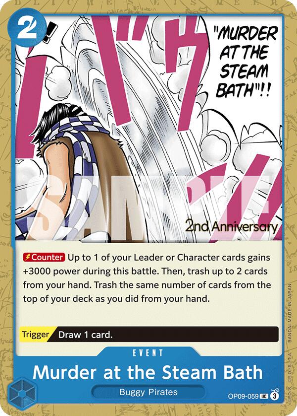 Murder at the Steam Bath [Emperors in the New World: 2nd Anniversary Tournament Cards] Bandai