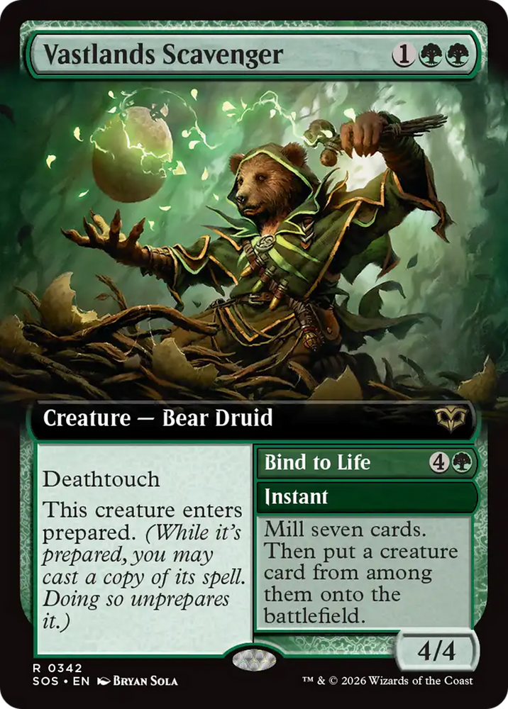 Vastlands Scavenger (Extended Art) [Secrets of Strixhaven] Magic: The Gathering