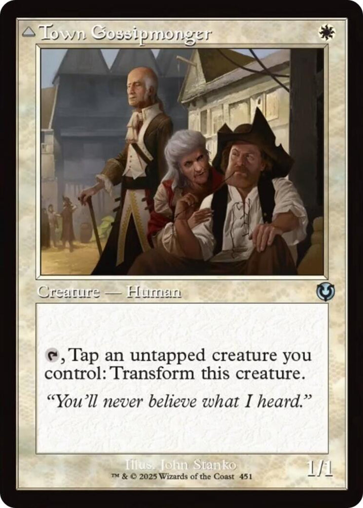 Town Gossipmonger // Incited Rabble (Retro Frame) [Innistrad Remastered] Magic: The Gathering