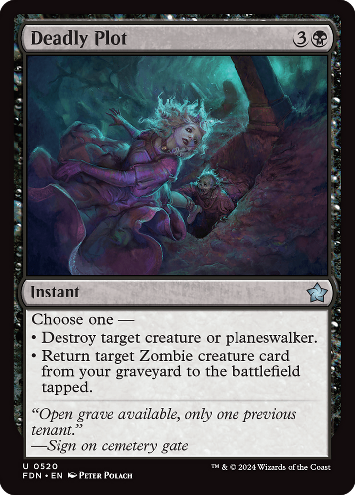 Deadly Plot [Foundations] Magic: The Gathering