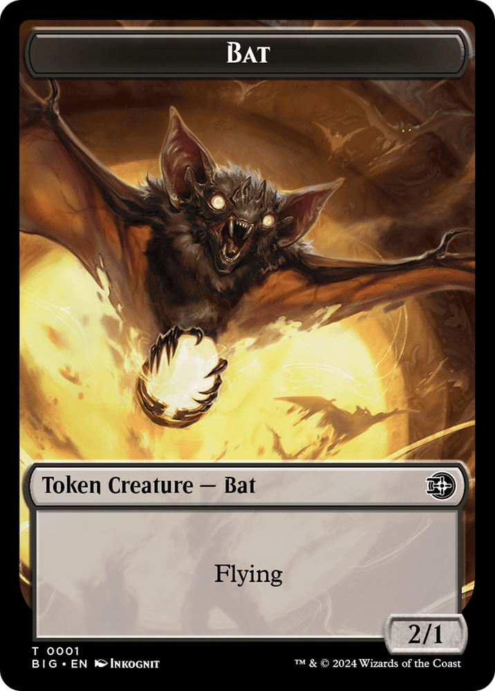Mercenary // Bat Double-Sided Token [Outlaws of Thunder Junction Tokens] Magic: The Gathering