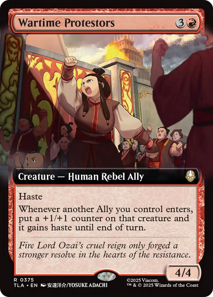 Wartime Protestors (Extended Art) [Avatar: The Last Airbender] Magic: The Gathering