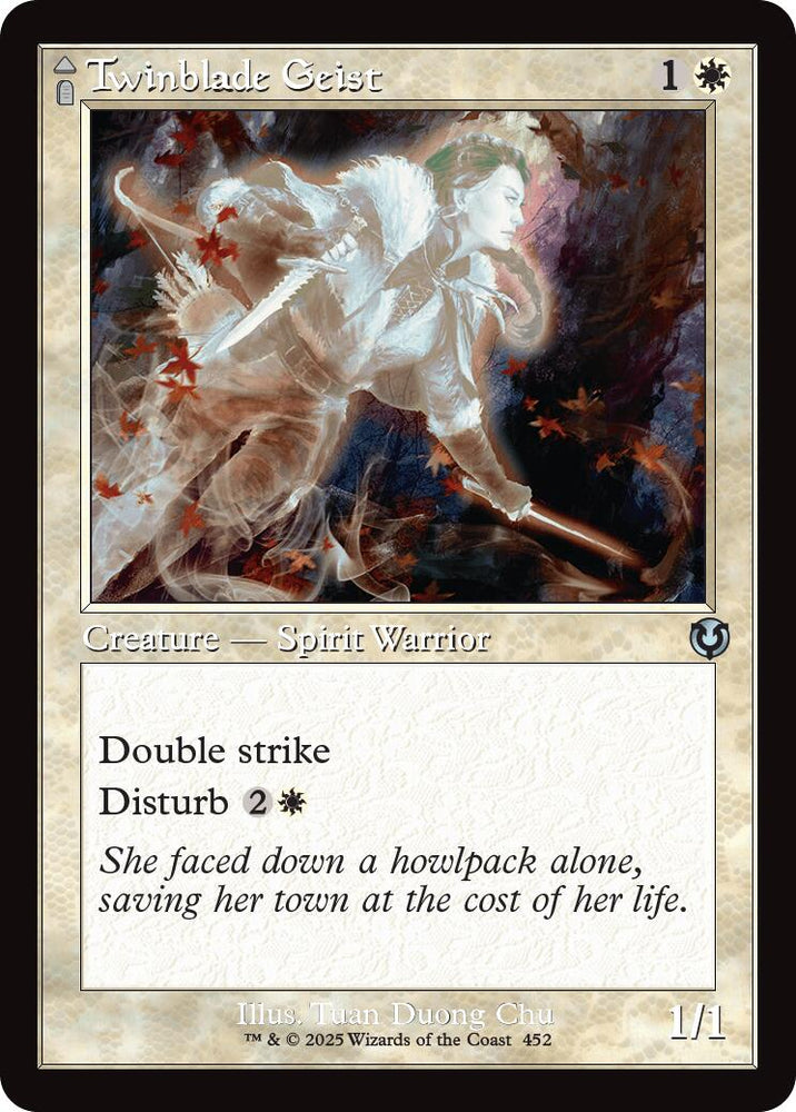 Twinblade Geist // Twinblade Invocation (Retro Frame) [Innistrad Remastered] Magic: The Gathering