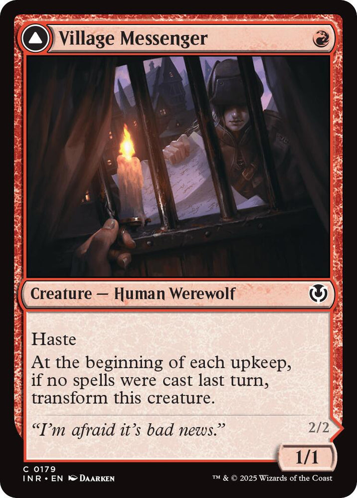 Village Messenger // Moonrise Intruder [Innistrad Remastered] Magic: The Gathering