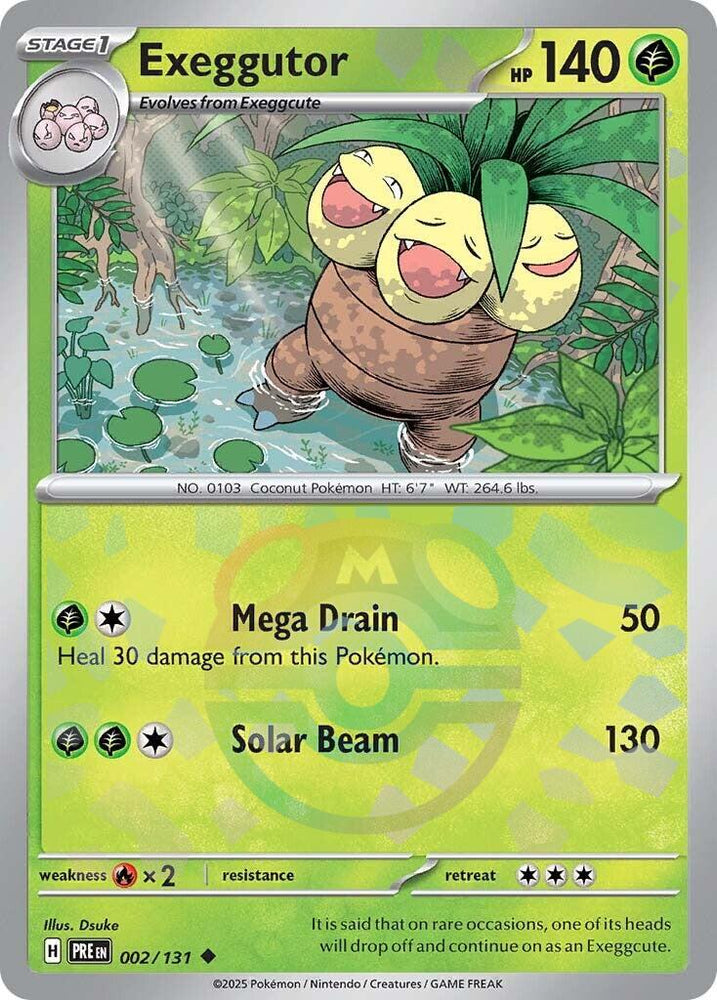 Exeggutor (002/131) (Master Ball Pattern) [Scarlet & Violet: Prismatic Evolutions] Pokémon