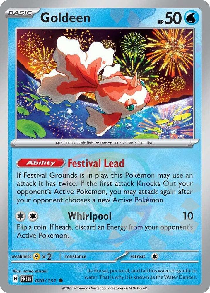 Goldeen (020/131) (Master Ball Pattern) [Scarlet & Violet: Prismatic Evolutions] Pokémon