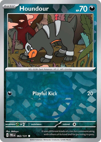 Houndour (062/131) (Master Ball Pattern) [Scarlet & Violet: Prismatic Evolutions] Pokémon