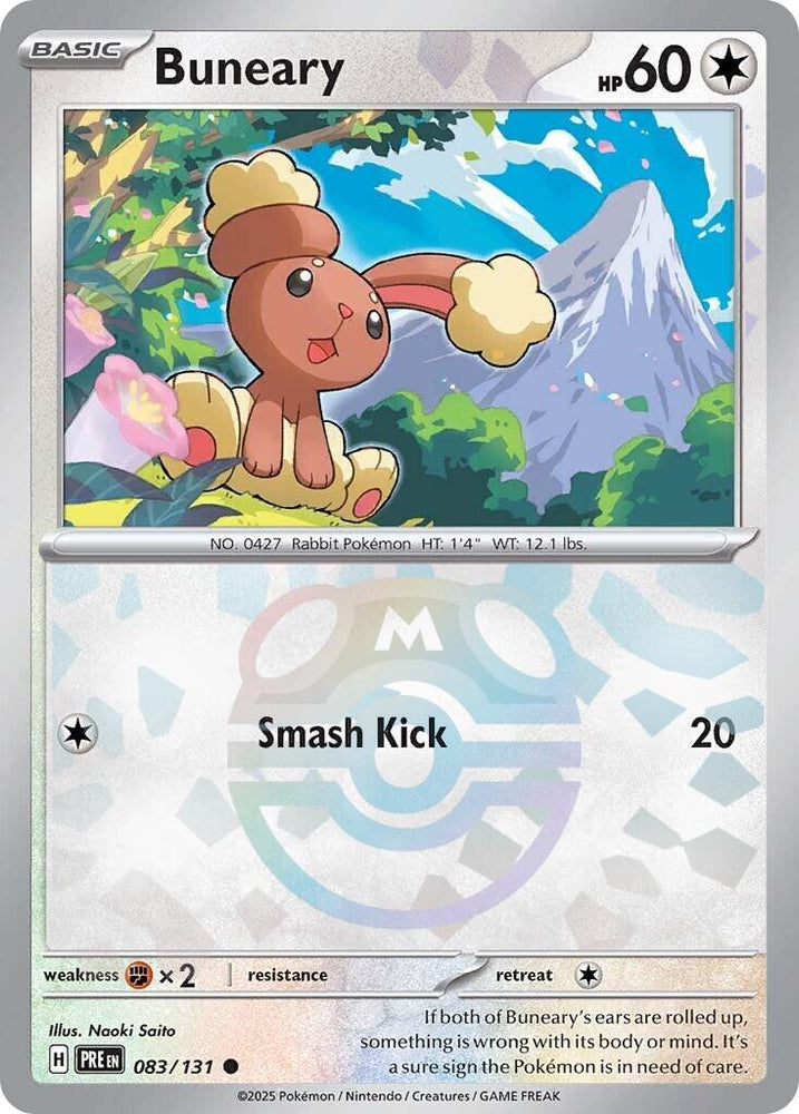 Buneary (083/131) (Master Ball Pattern) [Scarlet & Violet: Prismatic Evolutions] Pokémon
