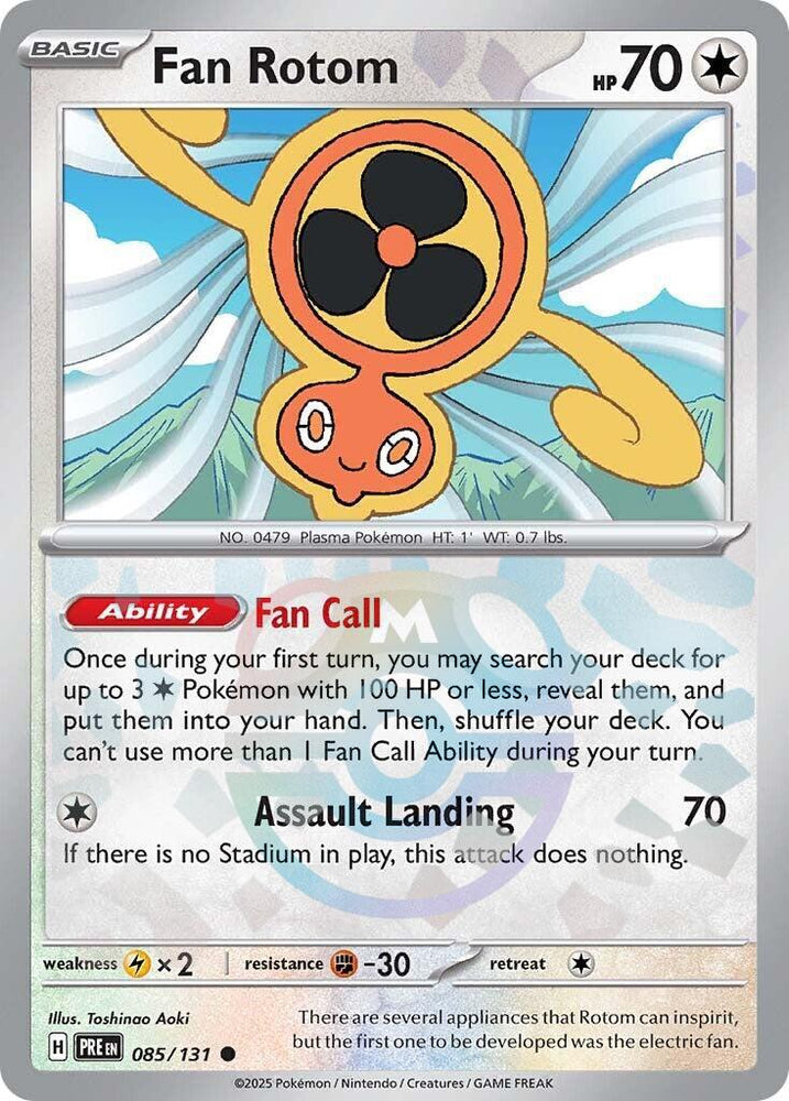 Fan Rotom (085/131) (Master Ball Pattern) [Scarlet & Violet: Prismatic Evolutions] Pokémon