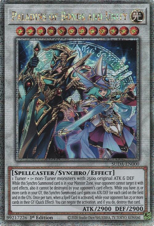 Paladins of Bonds and Unity [SUDA-EN000] Quarter Century Secret Rare Yu-Gi-Oh!