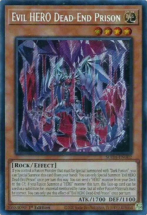 Evil HERO Dead-End Prison [SUDA-EN002] Secret Rare Yu-Gi-Oh!