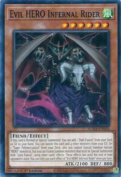 Evil HERO Infernal Rider [SUDA-EN003] Common Yu-Gi-Oh!