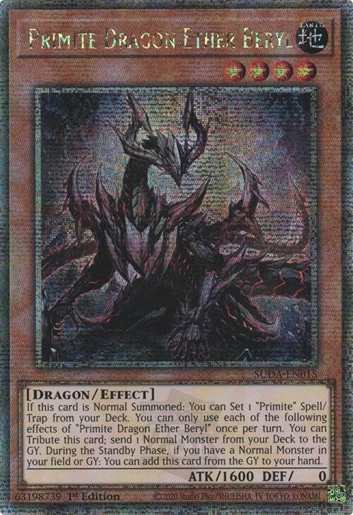 Primite Dragon Ether Beryl (Quarter Century Secret Rare) [SUDA-EN015] Quarter Century Secret Rare Yu-Gi-Oh!