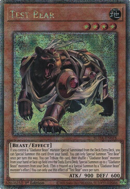Test Bear (Quarter Century Secret Rare) [SUDA-EN018] Quarter Century Secret Rare Yu-Gi-Oh!