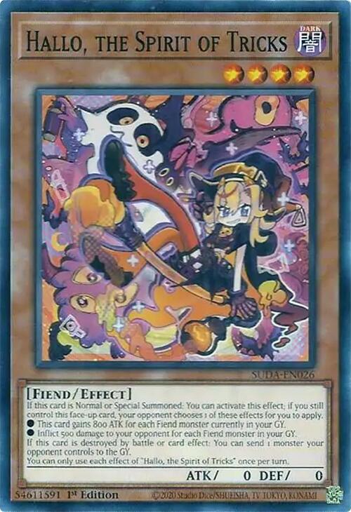 Hallo, the Spirit of Tricks [SUDA-EN026] Common Yu-Gi-Oh!