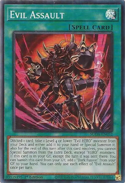 Evil Assault [SUDA-EN052] Super Rare Yu-Gi-Oh!