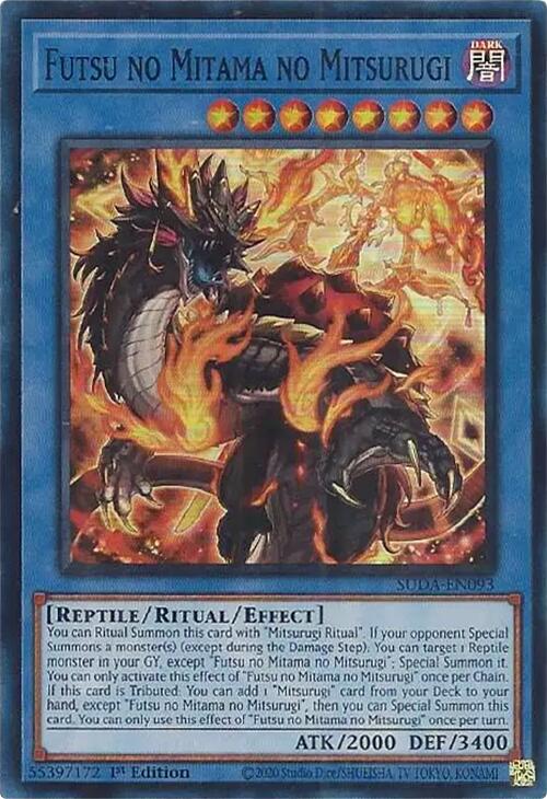 Futsu no Mitama no Mitsurugi [SUDA-EN093] Super Rare Yu-Gi-Oh!