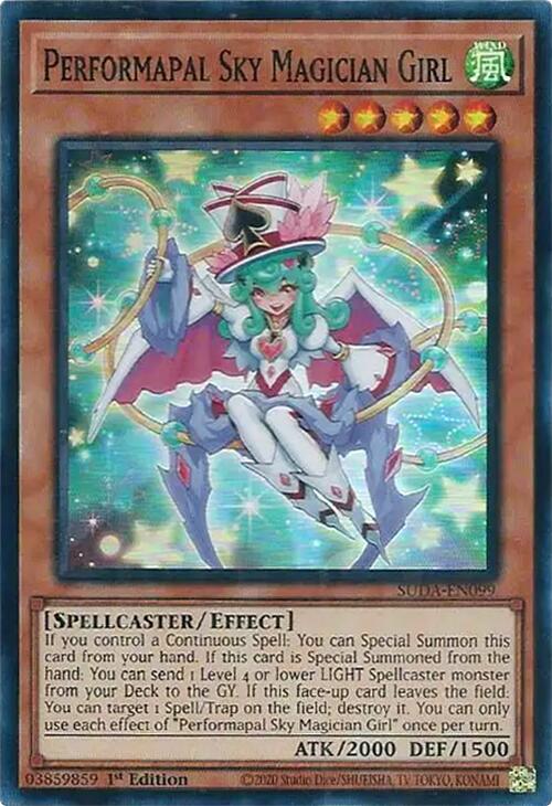 Performapal Sky Magician Girl [SUDA-EN099] Super Rare Yu-Gi-Oh!