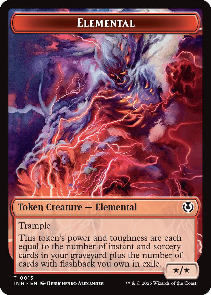 Elemental // Human (0014) Double-Sided Token [Innistrad Remastered Tokens] Magic: The Gathering