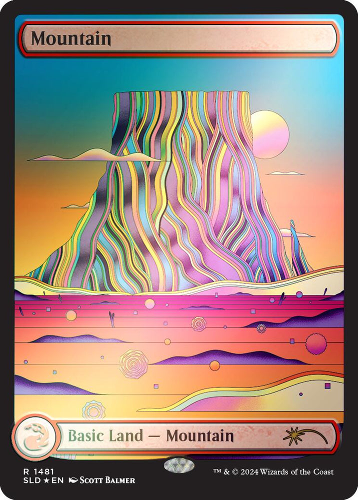 Mountain (1481) (Rainbow Foil) [Secret Lair Drop Series] Magic: The Gathering