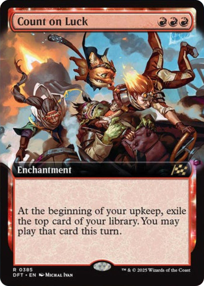 Count on Luck (Extended Art) [Aetherdrift] Magic: The Gathering
