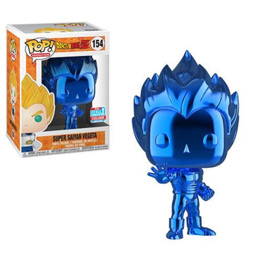 FunKo POP! Vinyl Super Saiyan Vegeta Blue Chrome # 154 NYCC Exklusiv 2018 FUNKO