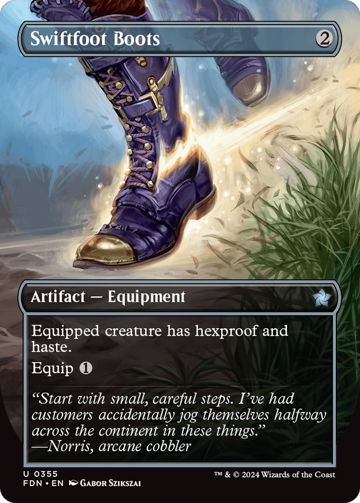 Swiftfoot Boots (Borderless) [Foundations] Magic: The Gathering