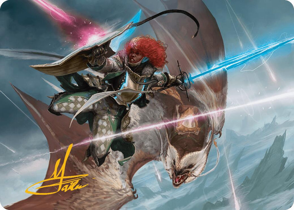 Caradora, Heart of Alacria Art Card (14/54) (Gold-Stamped Signature) [Aetherdrift Art Series] Magic: The Gathering