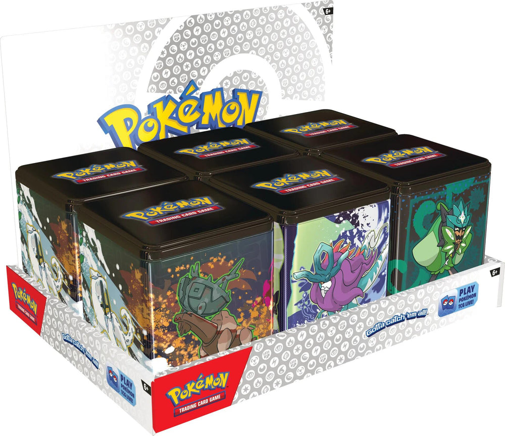 Stacking Tin Display (Treasures of Ruin/Paradox Pokemon/Ogerpon) Pokémon