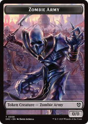 Zombie Army // Zombie Warrior Double-Sided Token [Aetherdrift Tokens] Magic: The Gathering