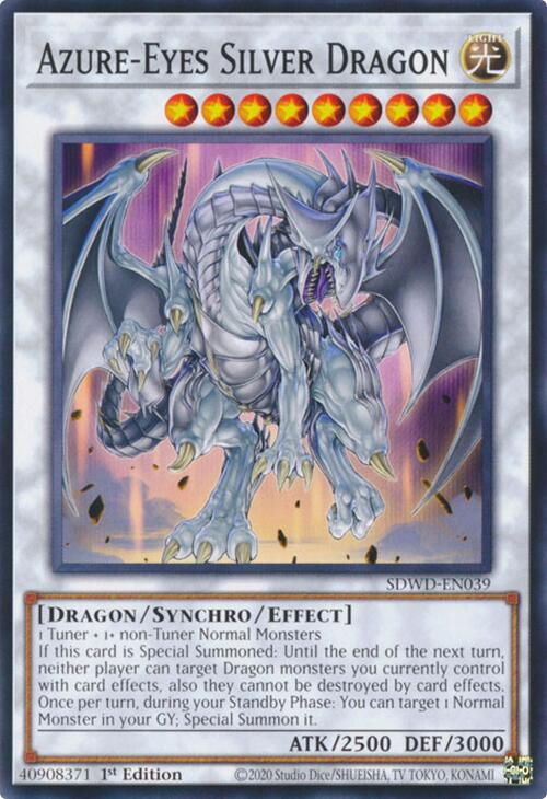 Azure-Eyes Silver Dragon [SDWD-EN039] Common Yu-Gi-Oh!