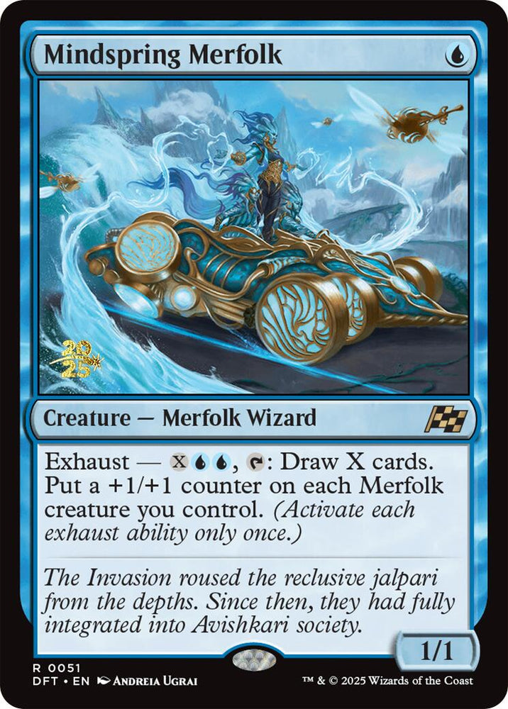 Mindspring Merfolk [Aetherdrift Prerelease Promos] Magic: The Gathering