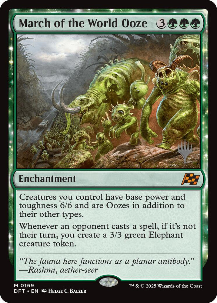 March of the World Ooze (Promo Pack) [Aetherdrift Promos] Magic: The Gathering