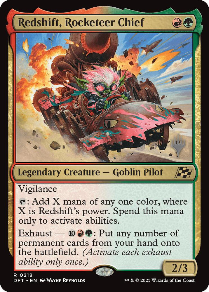 Redshift, Rocketeer Chief (Promo Pack) [Aetherdrift Promos] Magic: The Gathering