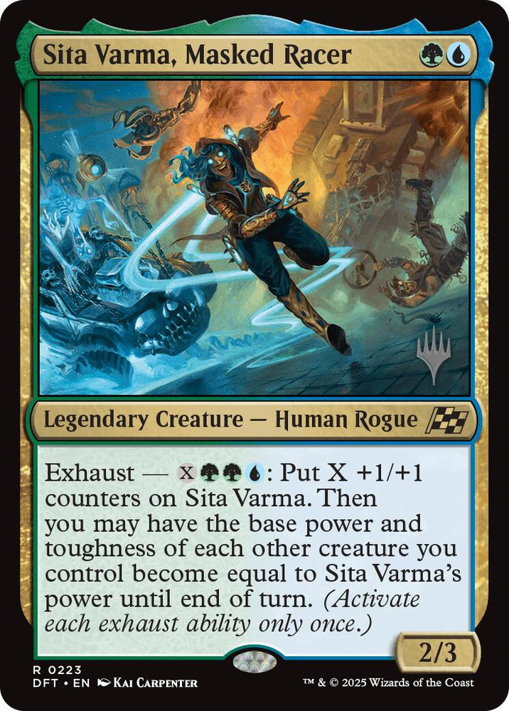 Sita Varma, Masked Racer (Promo Pack) [Aetherdrift Promos] Magic: The Gathering
