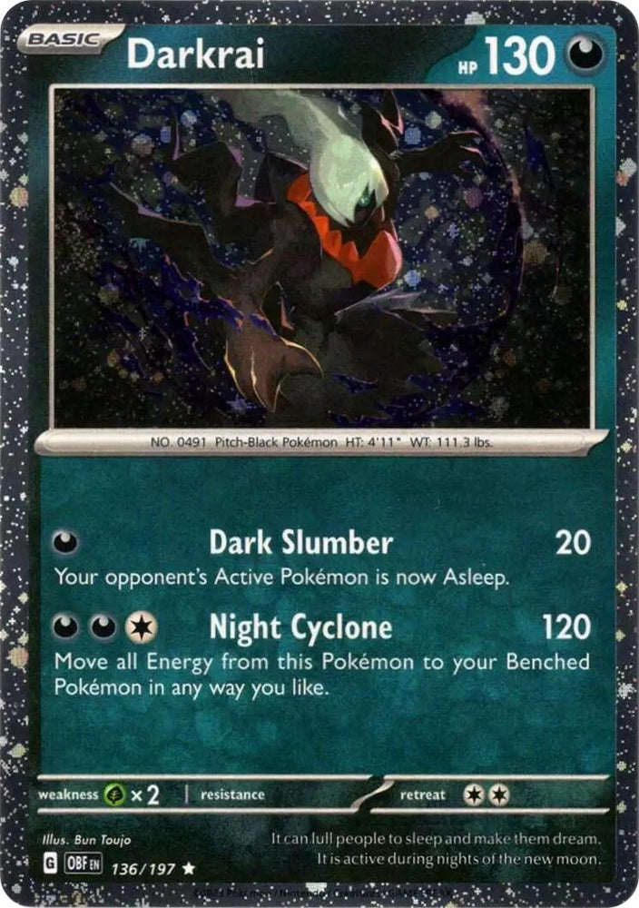 Darkrai (136/197) (Cosmos Holo) [Scarlet & Violet: Obsidian Flames] Pokémon