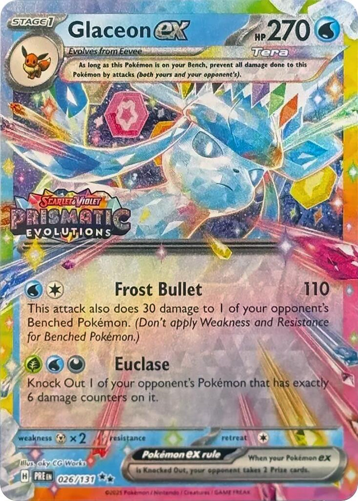 Glaceon ex (026/131) (Prismatic Evolutions Stamp) [Scarlet & Violet: Prismatic Evolutions] Pokémon
