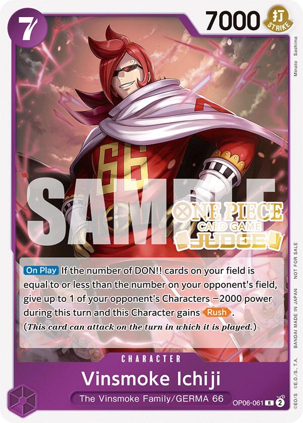 Vinsmoke Ichiji (Judge Pack Vol. 5) [One Piece Promotion Cards] Bandai