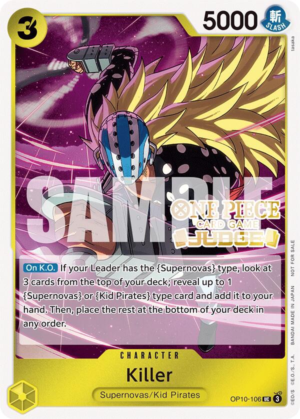 Killer (Judge Pack Vol. 5) [One Piece Promotion Cards] Bandai