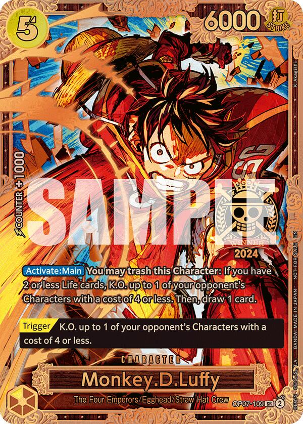 Monkey.D.Luffy (Championship 2024 World Final 3rd Place) [One Piece Promotion Cards] Bandai