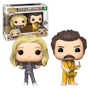 Funko POP! Parks and Recreation - 2pk Locked in Ron & Leslie Exclusive FUNKO